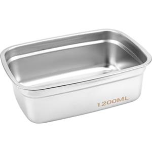 Linkidea contenitore interno per scaldavivande elettrico in acciaio inox 304, compatibile con THZDMI e Lunheat da 1,2 L, vassoio rimovibile da 7,4, riutilizzabile (Argento)