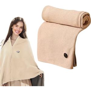 GZWY Coperta elettrica con batteria, coperta elettrica con spegnimento automatico, riscaldamento rapido, 150 x 80 cm, coperta termica con 3 riscaldatori, cuscino termico portatile per ufficio, campeggio