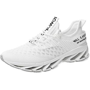 SSERHEHK Uomo Donna Running Scarpe da Ginnastica Leggere Traspirante Casual Sportive Mesh Comode Fitness Jogging Sneakers Multicolore G133 White 36