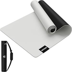 HAPBEAR Tappetino da yoga in gomma naturale, estremamente antiscivolo, 183×76 cm Grande tappetino da yoga con superficie in PU - 5 mm di spessore, elevata ammortizzazione per yoga e pilates