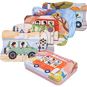 BBLIKE Puzzle per Bambini, 4 Diversi Livelli di Difficoltà, 9 Pezzi, 12 Pezzi, 15 Pezzi, 20 Pezzi, Giocattolo Educativo Perfetto per Ragazzi Ragazze di 2 Anni +