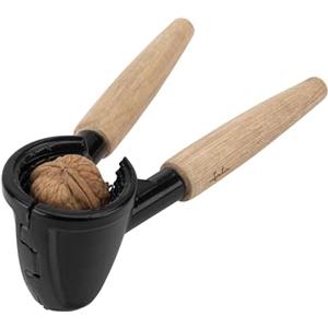 JATA HOGAR HACC2502 - Schiaccianoci in alluminio con manico in legno - Rompe noci, mandorle e nocciole senza danneggiare il frutto, anche sgusciare tappi di champagne - resistenti, ergonomici e