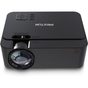 PRIXTON - Videoproiettore Portatile Goya - LED Full HD - 2.800 Lumen - 2 Altoparlanti - Telecomando incluso - Connessione VGA, 2xHDMI, USB 2.0, MicroSD, AV - Colore Nero