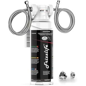 FRIZZLIFE Sistema di filtraggio dell'acqua sotto lavello Frizzlife, certificato NSF/ANSI 53 e 42, connessione diretta, filtro dell'acqua da 0,5 micron, rimuove il 99,99% di piombo, cloro e cattivo gusto
