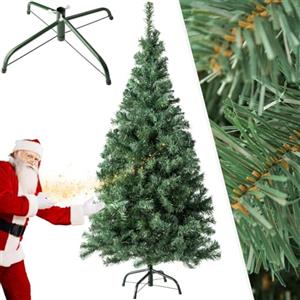 tectake® Albero di Natale Artificiale, Albero di Natale Verde con Base in acciaio, Christmas Tree Aspetto Naturale, Facile da Pulire, Montaggio Rapido - Verde - 180 cm / 533 Rami Folti