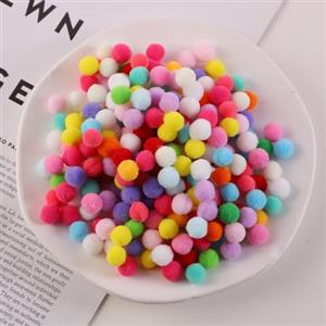 Probuk 500 Pompon di Lana 10mm - Set Multicolore per Lavoretti di Natale (Decorazioni, Calendario dell'Avvento, Ghirlande) - Palline di Feltro per Fai da Te, Regali e Addobbi Festivi