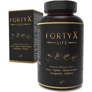 PRINCIPIO Fortyx 60 Cps Integratore Sessuale Uomo, Booster Supporto Naturale Testosterone, Vasodilatatore, Energia Libido Performance, Con Maca Peruviana, Tribulus Terrestris, Arginina, Citrullina,Ginseng,Zinco