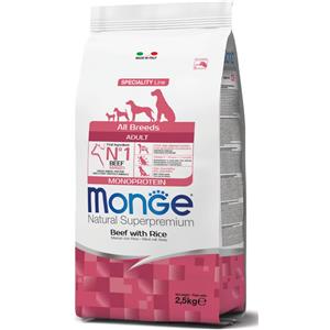 MONGE & C. MONGE DOG AB MANZO&RISO 2,5KG