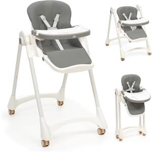 Interbaby Seggiolone Pappa Evolutivo Pieghevole 6-36 Mesi (Practic Grigio)
