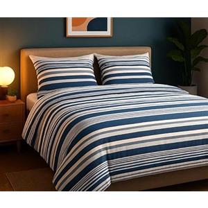 L'Emporio Casa Set Lenzuola Flanella Letto Matrimoniale 100% Caldo Cotone sopra 240x290 + sotto Angoli 160 a180x195 a 200 + 2 Federe 50x80 (Variante 11)