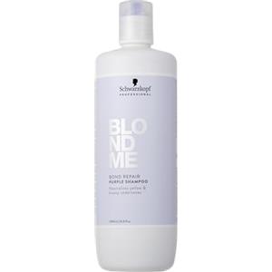 Schwarzkopf BlondMe Shampoo Riparatore Viola 1000 ml - Neutralizza Toni Gialli per Capelli Biondi