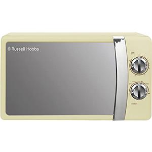 Russell Hobbs Microonde Russell Hobbs RHMM701C da 17 Litri e 700 W, Manuale, con 5 Livelli di Potenza, Suoneria e Timer, Impostazione di Scongelamento, Facile da Pulire, Bianco Panna
