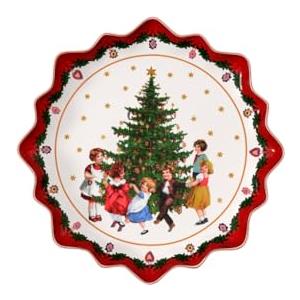 Villeroy & Boch Piatto da Pasticceria 0.88 Litri in Porcellana Multicolore - Perfetto per Dolcetti e Decorazioni Natalizie