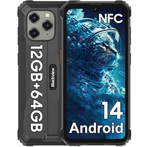 Blackview BV5300Pro Rugged Smartphone Android 14 Telefono Indistruttibile, 6580mAh, 12GB+64GB/1TB Espandibile, Cellulare Impermeabile IP68/IP69K HD+ 6,088", 13MP+8MP, NFC/Face ID/OTG/GPS/3 SIM Slots
