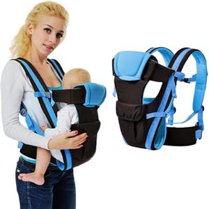 IULONEE Marsupio Neonati Ergonomico Regolabile Marsupio Neonati Marsupio Porta Bimbo Marsupio Neonato Porta Bebe Morbido Bambini Marsupi Fascia Porta Bambino Per Neonati e Bambini Da 3-36 Mesi (Blu)