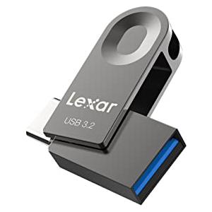 Lexar 64GB Dual Drive USB 3.2 Gen 1 Pen Drive, USB Type C and Type A Connectors, Supports OTG Tablet, Mac and Computer, Laptop, Car, TV, Smartphone, Android