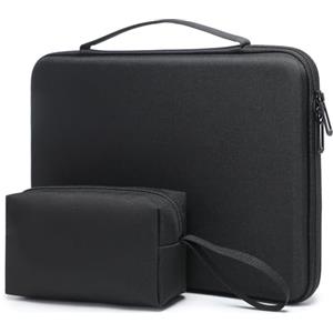 HYZUO 13,3-14 Pollici Custodia Rigida PC Portatile Borsa per MacBook Pro 14 M5/M4/M3/M2/M1, MacBook Pro/Air 13, Dell Pro 13/14 Premium, XPS 13, 13,8"-13,5" Surface Laptop, HP Spectre X360 13/14, Nero