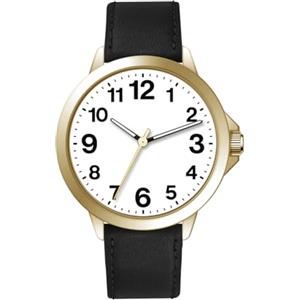 NUOVO Orologio da uomo facile da leggere Orologi da uomo con grande quadrante analogico al quarzo con cinturino in pelle nera impermeabile classico orologio da lavoro da uomo, Bianco 02, Classico