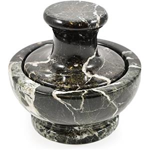 British Fossils Marmo Pestello e Mortaio (a Forma di Fungo) - Marmo Nero