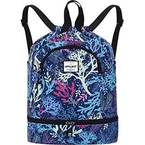 HAWEE Sportivo Zaino con Coulisse Grande Impermeabile Borsa da Palestra Sacca con Tasca Interna Unisex per Vita Quotidiana Scuola Sport All'Aperto Tempo Yoga Libero Spiaggia Nuoto