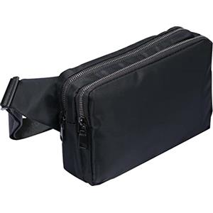 ZhaoCo Marsupio Uomo Donna Grande Leggero con 2 Tasche e Fibbia a Sgancio Rapido per Escursionismo Sportivo Campeggio Ciclismo Cane a Passeggio - Nero