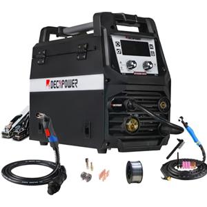 Decapower SYNMIG 200A Saldatrice MIG senza gas Sinergia MMA MIG MAG FLUX LIFT TIG 4 in 1 Attrezzatura per saldatura (PACK3)