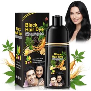 HOUSN Shampoo Colorante,Black Hair Dye Shampoo 3 In 1,Shampoos Colorante Capelli Bianchi,Copertura Istantanea Dei Capelli Bianchi,Colore Naturale E Duraturo,500 Ml Per Uomo E Donna