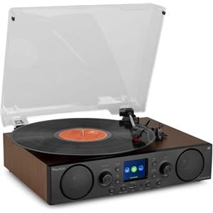 Audizio Platenspeler met DAB radio - Audizio Tulsa - Bluetooth 5.0 - DAB+ / FM (102.194)