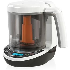 Baby Brezza Food Maker Deluxe - Cuocipappa e Omogeneizzatore per Neonati a Vapore - Frullatore per Pappe Svezzamento con Spegnimento Automatico e Parti Lavabili in Lavastoviglie - Set di 3 Sacchetti