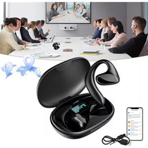 Homaskylynn Meacode Traduttore, Meacode Ai Translation Earbuds, Cuffie Traduzione Simultanea, Auricolari Traduttore Simultaneo, 144 Lingue, Funzione Offline, Ideali Per Viaggi/Affari/Apprendimento(Nero)