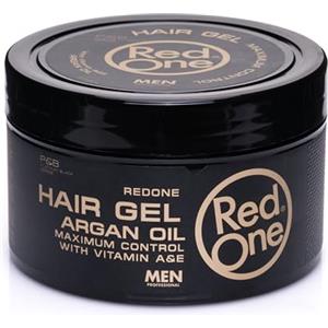 RedOne Hair Styling Gel Argan Oil - Gel Capelli con Olio di Argan e Vitamine A&E, Tenuta Elevata e Finitura Lucida, 400 ml | gel capelli ricci anti-crespo | gel per capelli uomo e donna