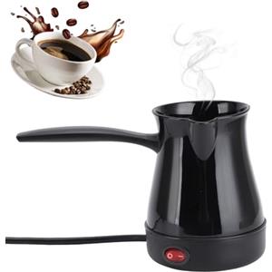 lvifloae Caffettiere elettrico Turco Caffettiere Arabo Caffetteria Greek Caffette Abs Acciaio in acciaio inossidabile Caffettiera (Nero)