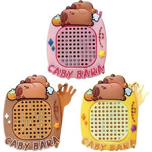 SSKHE Portachiavi Fidget Capybara 3 pezzi, giocattolo anti-stress 2 in 1, lavagna magnetica e labirinto, giocattolo sensoriale per bambini adulti, piccolo giocattolo portatile per scuola, ufficio