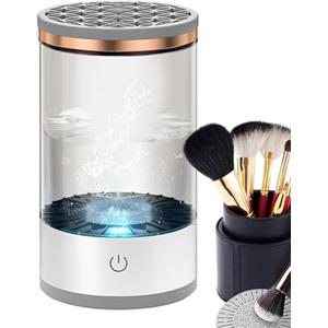 HohuzSruk Detergente Elettrico per Pennelli Trucco - Pulitore Elettrico A USB Per Pulizia Profonda,Puliscipennelli Silenzioso,Per Trucco Contorno Blush Principianti Donne Ragazze Artiste