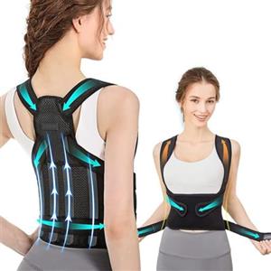 UIEXAY Fascia Correttore Posturale Spalle Schiena,Fascia Lombare Busto Supporto Uomo Donna,Schiena Dritta Cintura Tutore Raddrizza Spalle Lavoro - Elastica Dritte Postura Cervicale Ortopedico Fasce L