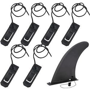 Generic Clip per pinna per tavola da surf,Clip per pinna per tavola da surf,6 pezzi di ricambio per tavola da surf,clip staccabile per tavola da surf.