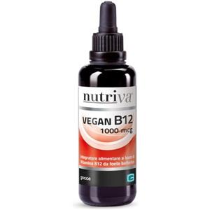 Nutriva Vegan B12 Liquido 1000 mcg - Integratore Alimentare Senza Glutine e Lattosio