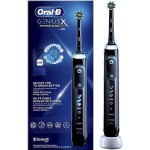 Oral-B Genius X, 1 spazzolino di colore nero, 6 Modalità di Spazzolamento, 1 testina, Intelligenza Artificiale, Batteria litio