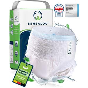 Sensalou Pantaloni Assorbenti Incontinenza Adulti XL - 88 Pezzi, 3220 ml Assorbenza, Slip Traspiranti per Perdite Gravi