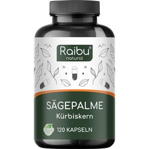Raibu Serenoa Repens 550 mg - Integratore per la Prostata con Semi di Zucca, 120 Capsule Vegane Senza Additivi