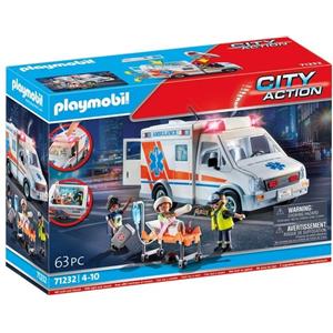 Playmobil 71232 - Ambulanza City Action con figure e accessori per il soccorso