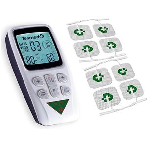 TESMED Fit 5.8 - Elettrostimolatore Muscolare 3 in 1 con 22 Programmi e 40 Livelli di Intensità per EMS, TENS e Massaggio