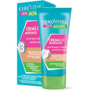 Gerovital Crema CC Opacizzante 30 ml - Copre Imperfezioni e Uniformizza il Colore per Pelle Grassa con Acne