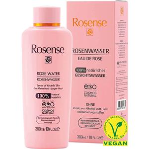 Rosense Acqua di Rose 300 ml - Tonico Idratante Naturale per Viso, Pori Ristretto e Pelle Rassodata