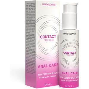 LUBE4LOVERS Lubrificante Anal Care 120 ml - Gel a base d'acqua con estratto di rosa centifolia, idratante e rigenerante