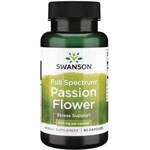 SWANSON Fiore della Passione 500 mg - Integratore con Passiflora per Ridurre Stress e Ansia, 60 Capsule