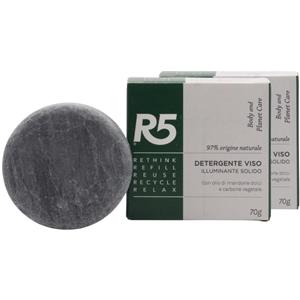 R5 Detergente Viso Solido Illuminante - 97% Naturale, Vegan, Fragranza Floreale e Marina, 2 Pezzi