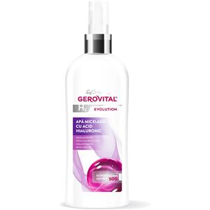 Gerovital Acqua Micellare con Acido Ialuronico 150 ml - Struccante Delicato per Viso, Occhi e Labbra, Formula Senza Alcool, Adatto a Tutti i Tipi di Pelle