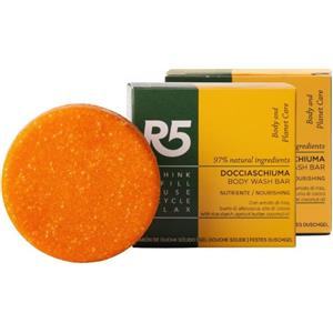 R5 Docciaschiuma Solido Nutriente - 97% Naturale, Amido di Riso e Olio di Cocco, Vegan, Made in Italy