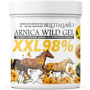 BellItaliaBio Gel Arnica Wild XXL 98% - Sollievo Immediato per Dolori Muscolari e Articolari, Naturale e Dermatologicamente Testato, 600 ml